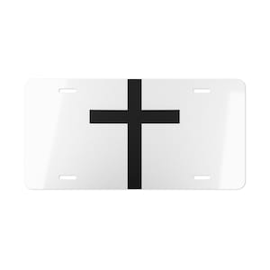 Christian Vanity Plate, Christian Car Decor, Christ Gift, Minimalist Cross License Plate, Jesus Christ Cross License Plate