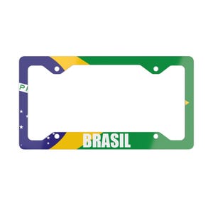 Brasilien, registreringsskyltram, present till henne, brasiliansk flagga, Bandeira Do Brasil, Moldura Para Placa De Carro