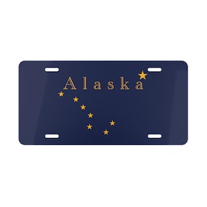 Alaska License Plate, Vanity Tag, Alaska Flag, License Plate