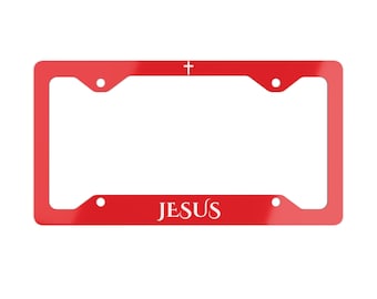 Jesus License Plate Frame, Christ Gift, License Plate Christian, Jesus, License Plate Jesus, Jesus License Holder, Christ Decoration