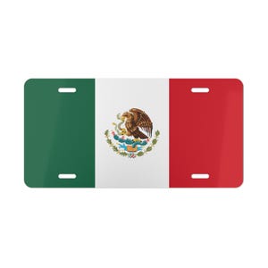 Mexican License Plate, Mexican Flag License Plate, Mexico Flag, Bandera de México, License Plate, Placa de carro, Placa de auto,Gift For Him