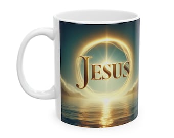 Inspirational Jesus Mug, Faithful Coffee Cup, Christian Decor, Kitchenware, Christ Gift, Christian Gift For Her, Gift For Him, Religious Cup