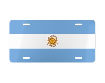Argentina Flag License Plate, Placa de carro Argentina, Placa Argentina, Placa Decorativa, Car Decor Argentina