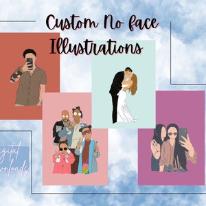 Custom No Face Illustrations
