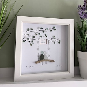 Birthday, anniversary, wedding gift.Seaglass flower, Sea glass picture, seaglass art, Christening gift, Valentine’s Day, handmade gifts