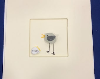 Handmade Seaglass Birthday Card: Personalised card, seaglass card, blank card, Mother’s Day, birthday card, special card, unique, seaglass