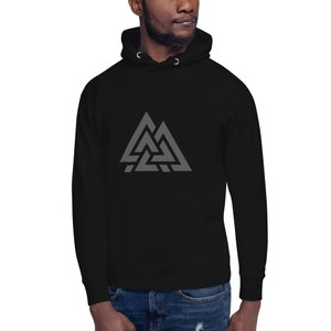 Nordic Valknut Hoodie, Viking Hoodie, Norse Mythology, Norse Gifts, Norse Hoodie, Viking Gifts