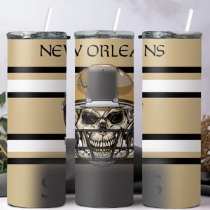 20oz AND 30oz Skinny Tumbler Sublimation PNG Template, Straight Wrap, New Orlean, Saints, American Football, Who Dat, Digital Download File