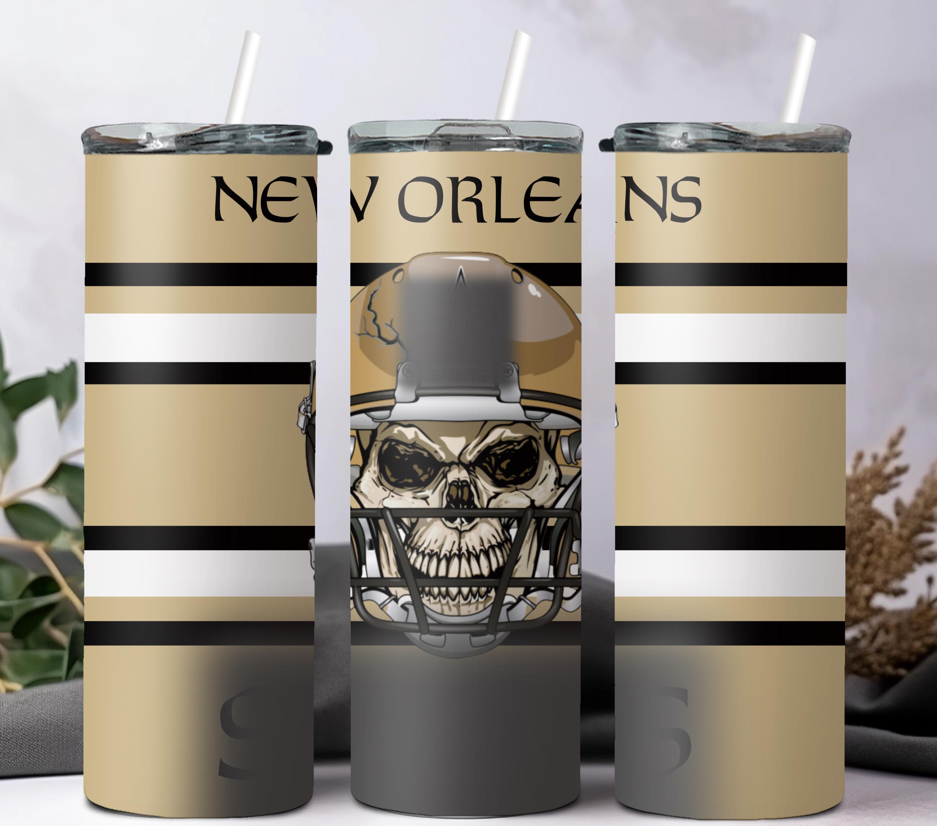 20oz AND 30oz Skinny Tumbler Sublimation PNG Template, Straight Wrap, New Orlean, Saints, American Football, Who Dat, Digital Download File