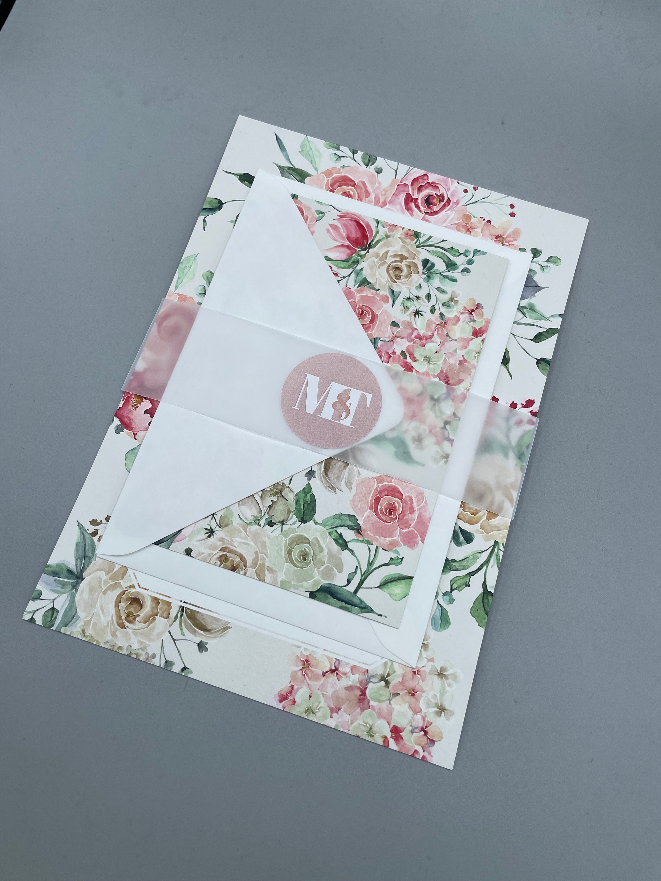 Pre Folded A5 Invite Vellum Belly Bands Vellum Wraps A5 Etsy UK