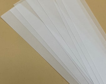 Flat A6 invite Vellum Belly bands, Vellum wraps A6 wedding invitation DIY wedding supplies translucent tracing paper wrap 22cm length