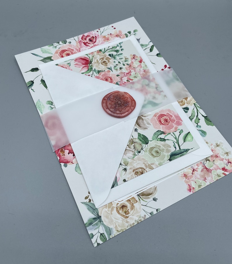 Pre Folded A5 Invite Vellum Belly Bands Vellum Wraps A5 Etsy UK