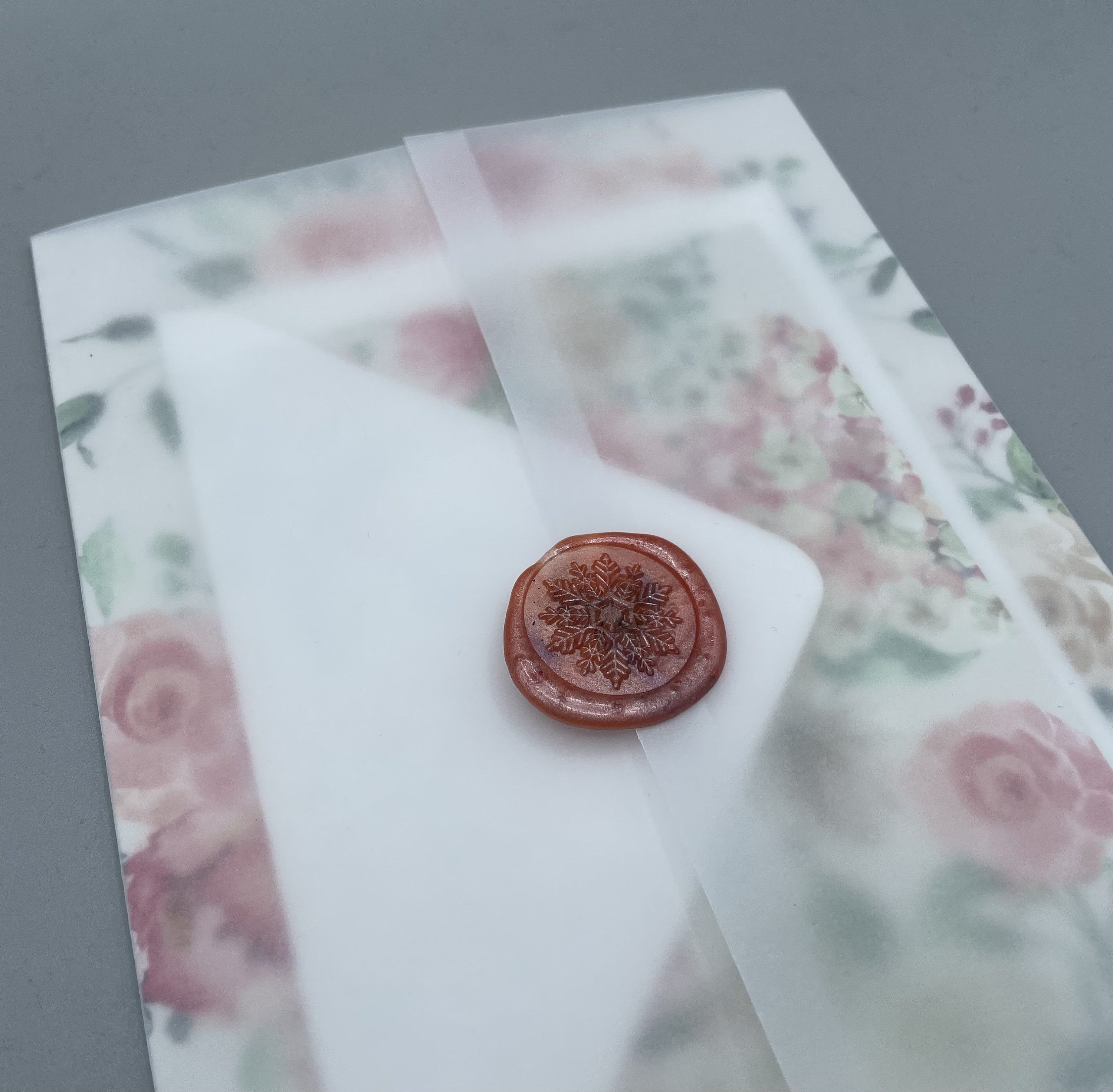 Prefolded A5 Invite Vellum Full Jackets, Vellum Jacket Wrap A5 Wedding