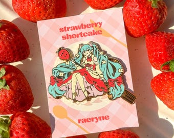 Hatsune Miku Figure Enamel Pin Symphony Strawberry Magical Mirai