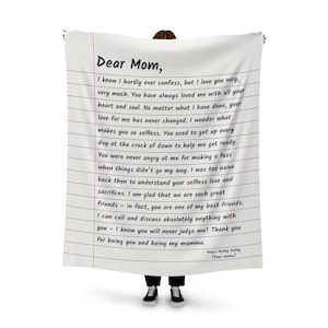 Handwriting Blanket | Love Letter Blanket | Personalized Gift For Love, Birthday, Mom Dad, Grandma, Anniversary Gift, Mother’s Day Gift