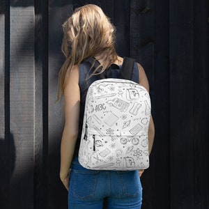 Patrón de mochila, mochila escolar, mochila para hombres, mujeres, niños, mochila escolar / regreso a la escuela, collage