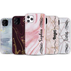 Personalized Marble Phone Case | Custom Name Phone Case | initials Phone Case | Samsung & iPhone