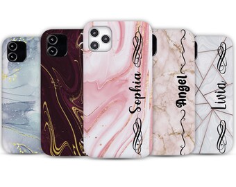 Personalized Marble Phone Case | Custom Name Phone Case | initials Phone Case | Samsung & iPhone