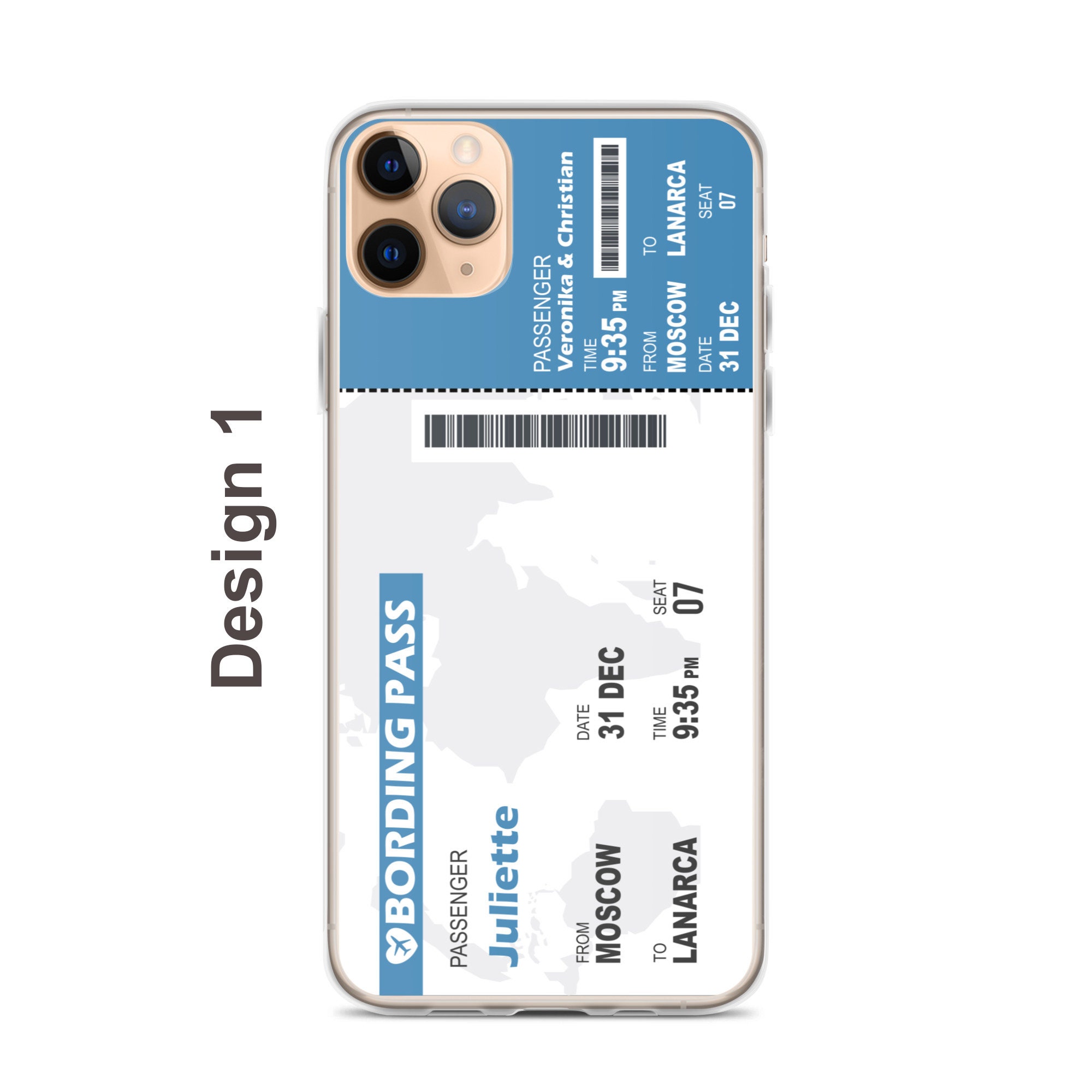 Boarding Pass Phone Case Plane Ticket Phone Case Custom Name Phone Case