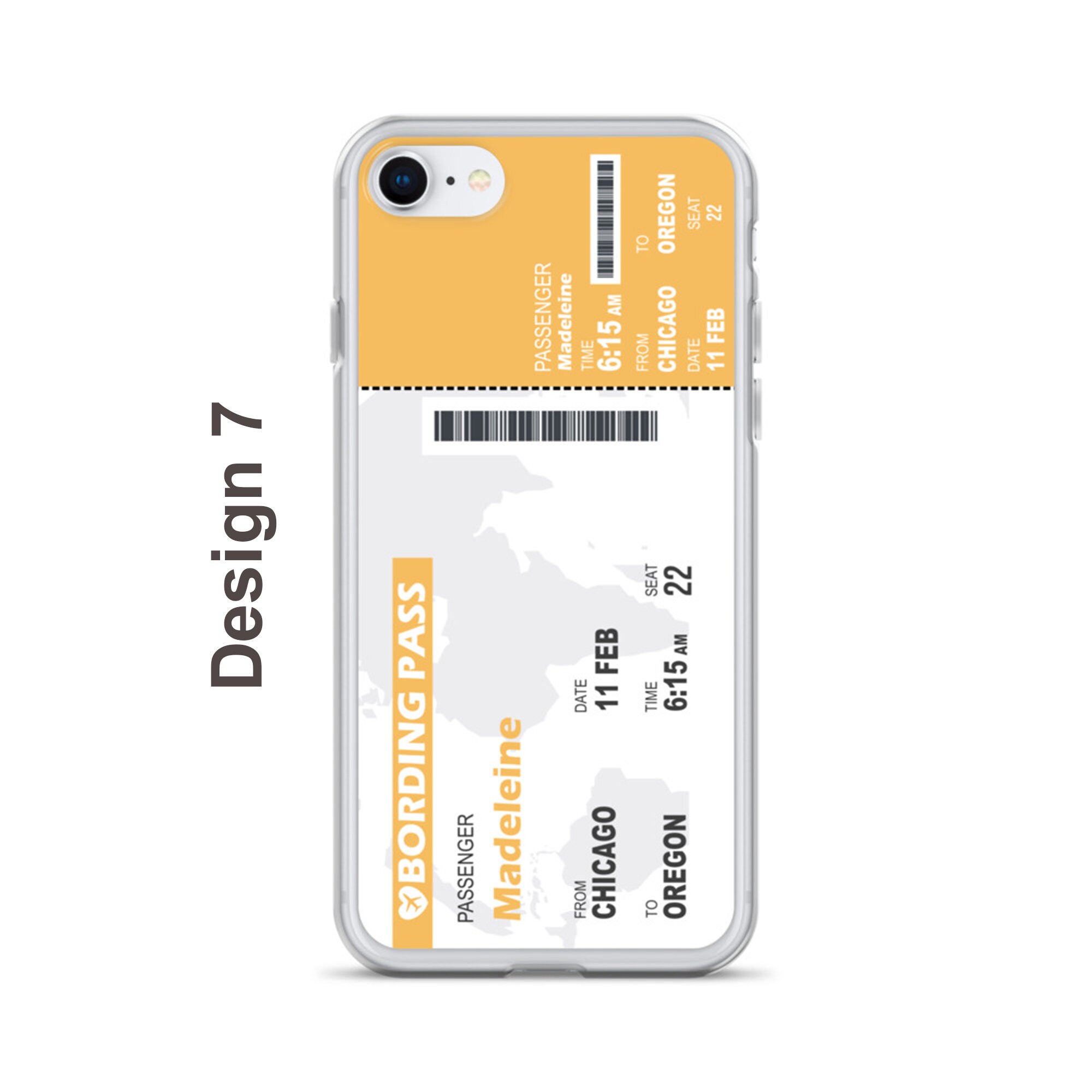 Boarding Pass Phone Case Plane Ticket Phone Case Custom Name Phone Case
