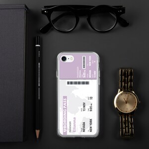 Custom Boarding Pass Phone Case, Personalized Aviation Travel Theme, Unique Gift Customized with Your Name, Personalized Plane Ticket Phone Case, Travel Lover Gift,Aviation Lover Phone Case,ticket phone case, custom phone case