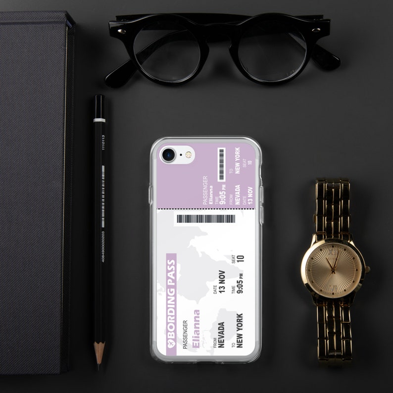 Custom Boarding Pass Phone Case, Personalized Aviation Travel Theme, Unique Gift Customized with Your Name, Personalized Plane Ticket Phone Case, Travel Lover Gift,Aviation Lover Phone Case,ticket phone case, custom phone case
