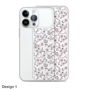 Flower Phone Case, Floral Phone Case, Clear Case, Fit for iPhone 14 Pro, 13, 12, 11, XR, 8+, 7 & Samsung S10,S20,S21,S22