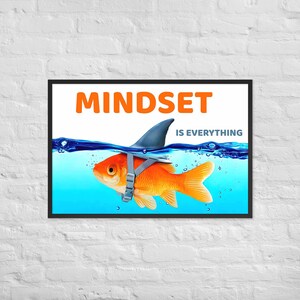 Mindset Is Everything Framed and Unframed Poster | Motivation, Inspirational Wall Art Room Decor Gift.