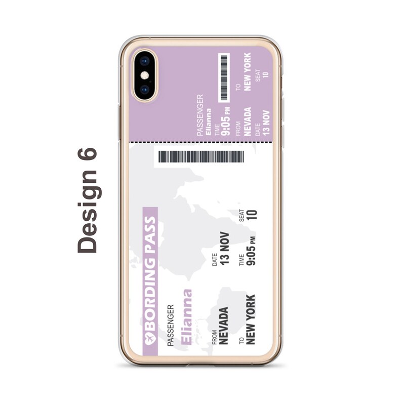 Custom Boarding Pass Phone Case, Personalized Aviation Travel Theme, Unique Gift Customized with Your Name, Personalized Plane Ticket Phone Case, Travel Lover Gift,Aviation Lover Phone Case,ticket phone case, custom phone case