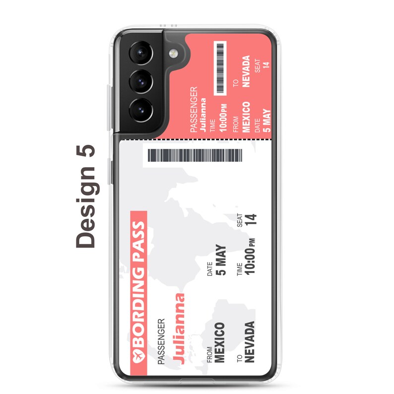 Custom Boarding Pass Phone Case, Personalized Aviation Travel Theme, Unique Gift Customized with Your Name, Personalized Plane Ticket Phone Case, Travel Lover Gift,Aviation Lover Phone Case,ticket phone case, custom phone case