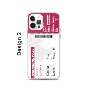 Custom Boarding Pass Phone Case, Personalized Aviation Travel Theme, Unique Gift Customized with Your Name, Personalized Plane Ticket Phone Case, Travel Lover Gift,Aviation Lover Phone Case,ticket phone case, custom phone case