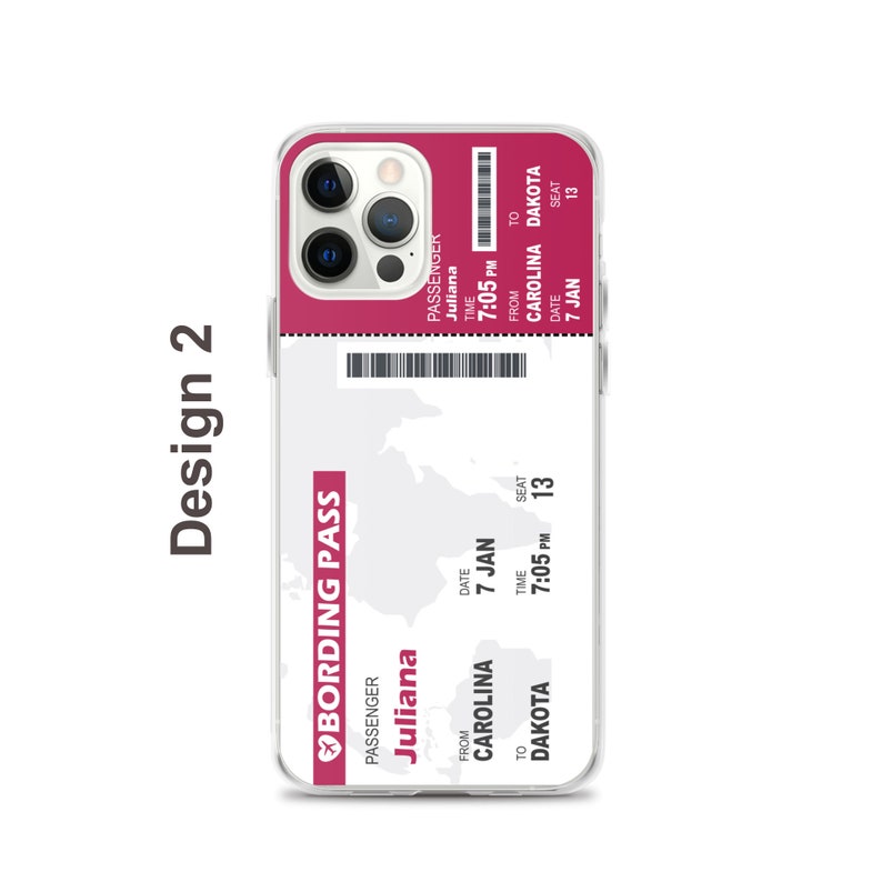 Custom Boarding Pass Phone Case, Personalized Aviation Travel Theme, Unique Gift Customized with Your Name, Personalized Plane Ticket Phone Case, Travel Lover Gift,Aviation Lover Phone Case,ticket phone case, custom phone case