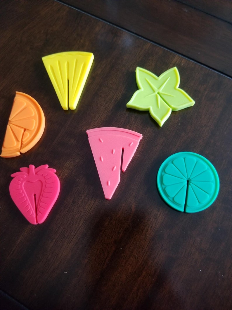 6pcs. Silicone Fruit Shaped Glass Marker/ Glass Charms/drink Markers