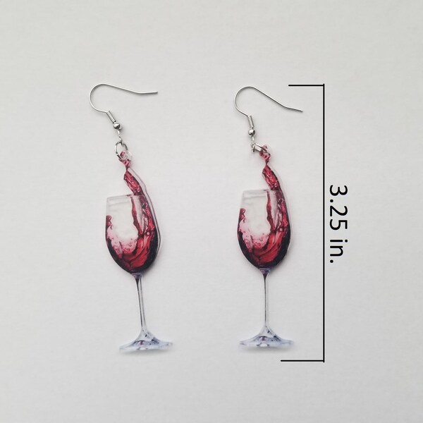 Wine Earrings Etsy