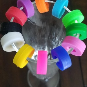 12pc. Silicone Loop Coffee Mug Marker/Glass Markers/Drink Markers/Drink Identifier/Drink Tracker/Glass Charms