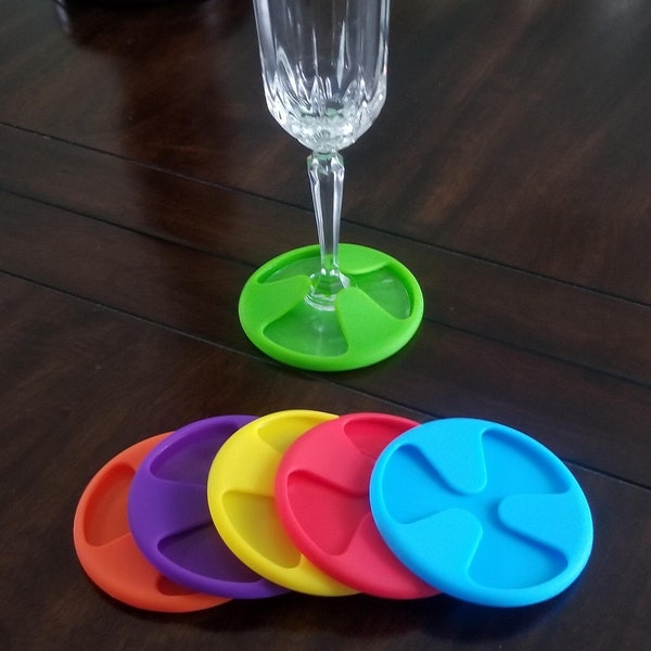 6pc. Silicone Glass Markers/ Glass Charms/Drink Markers/Drink Tracker