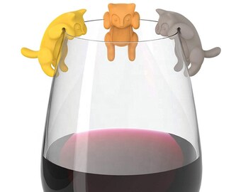 MADE TO ORDER CUTE CAT WINE GLASS CHARM NEW MADE TO ORDER CUTE CAT WINE GLASS CHARM NEW