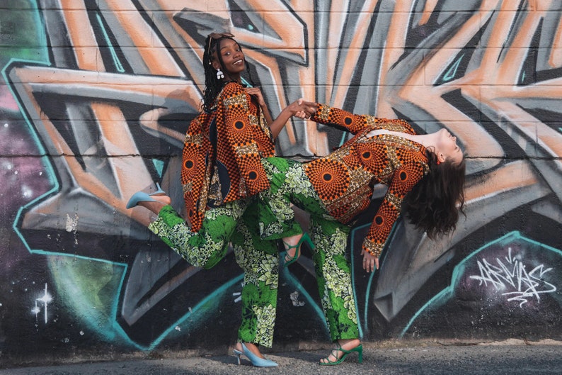 Bianca African Kitenge Trousers Ankara Trousers Green ON SALE NOW - Etsy