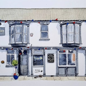 Puby Hartlepool A5 tusz i akwarela