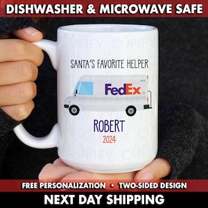 Fedex Truck Coffee Mug, Fedex Christmas Mug, Fedex Coffee Mug, Fedex Truck Coffee Mug, Fedex Delivery Driver Mug, Fedex Santa Mug, Fedex,