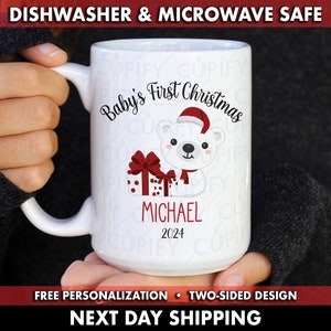 Babys First Christmas Coffee Mug, New Parent Coffee Mug, Mom To Be Coffee Mug, Grandparents Coffee Mug, Newborn Coffee Mug, Baby To Be Mug