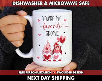 Taza de Gnomie del Día de San Valentín, Taza de Gnomo, Regalo del Día de San Valentín, Regalo de Gnomos, Taza de Gnomo personalizada, Regalo del Día V, Taza Vday, Taza personalizada, Taza divertida