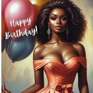Feliz cumpleaños, afroamericano, tarjetas de felicitación, negro, celebración