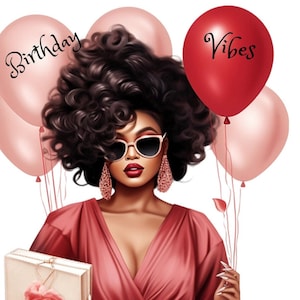 Buon compleanno! Afroamericano, Diva della moda, Biglietto di compleanno, Biglietto di auguri