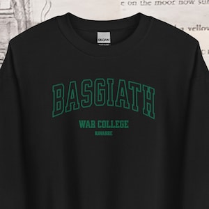 Basgiath War College geborduurd sweatshirt, leestrui vierde vleugel, officiële Rebecca Yarros-merchandise, cadeau voor boekenliefhebber van beste vriend