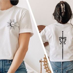 両面クレセントシティTシャツ、ブライス・クインランタトゥーTシャツ、ライトアップ、公式ライセンスSJMグッズ、本好きの方への誕生日プレゼント