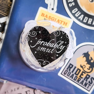 Probably Smut Coquette Magnetic Kindle Grip, Glitter Heart Phone Holder, Griptok, E-Reader Accessories, Bookish Merch Gifts for Book Lovers