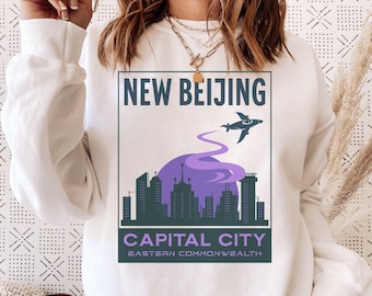 Felpa The Lunar Chronicles, maglione girocollo New Beijing, Marissa Meyer Merch, regalo per gli amanti dei libri da Best Friends, maglietta da lettura