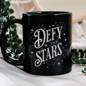 Zodiac Academy Coffee Mug, Defy The Stars Camping Cup, Officially Licensed Peckham & Valenti Merch, Bookish Birthday Gift for Book Lovers