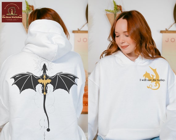 Two sided Violet Sorrengail s Dragon Mark Hoodie Fourth Wing Hooded Sweatshirt Official Rebecca Yarros Merch Bookish Gift for Book Lover Etsy UK